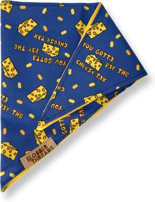 Show full view: Slobber Threads Cheese Tax Dog Bandana, Small slide 2 of 3