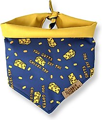 Slobber Threads Cheese Tax Dog Bandana, Small slide 1 of 3