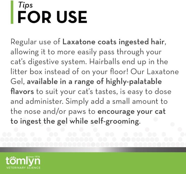 Show full view: Tomlyn Laxatone Tuna Flavored Gel Hairball Control Supplement for Cats, 4.25-oz slide 7 of 10