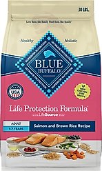 Blue Buffalo Life Protection Formula Adult Salmon & Brown Rice Recipe Dry Dog Food, 30-lb bag