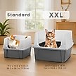 Show in main carousel: IRIS Open Top Cat Litter Box with Scatter Shield, XX-Large, Gray slide 2 of 8