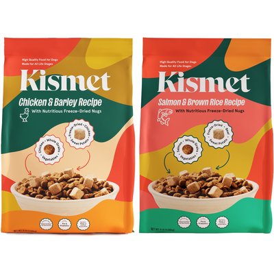 Kismet Kismet Chicken & Barley Recipe with Freeze-Dried Nugs Dry Dog Food, 9-lb bag + Salmon & Brown Rice Recipe with Freeze-Dried Nugs Dry Food, 9-lb bag