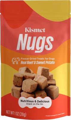 Show full view: Kismet Salmon & Brown Rice Recipe with Freeze-Dried Nugs Dry Dog Food, 19-lb bag + Beef & Sweet Potato Nugs Freeze-Dried Treats, 1-oz bag slide 6 of 10