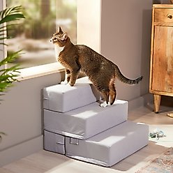 Frisco Modular Foam Cat & Dog Stairs, Gray, 4-step slide 2 of 8