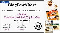 Nutties Coconut Fiber Cat Ball Toy & Magic Toothbrush, Brown, 1 count slide 2 of 5