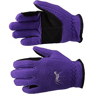 Horze Kids Fleece Horse Riding Gloves, Sultry Violet, 4