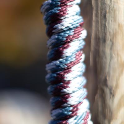 Show full view: Equinavia Stella Poly Snap Horse Lead Rope, Wine Red/Mirage Blue/Silver Sconce Gray slide 6 of 6