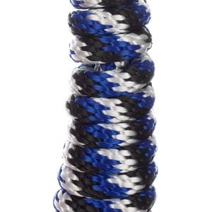 Equinavia Stella Poly Snap Horse Lead Rope, Blue/Black/White, 8-ft