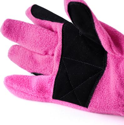 Show full view: Horze Kids Fleece Horse Riding Gloves, Deep Coral Pink, 6 slide 5 of 6