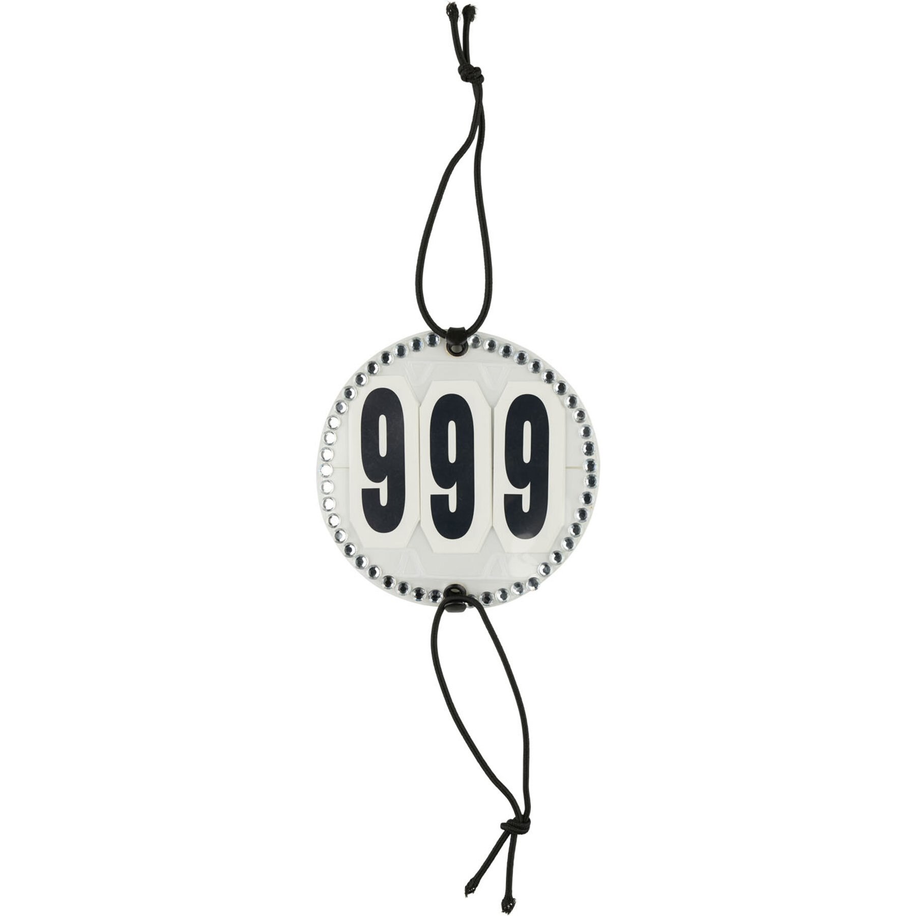 Horze Starting Numbers with Crystals, White