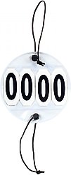 Horze 4 Digit Starting Numbers Horse Show Riding Accessories, Black/White