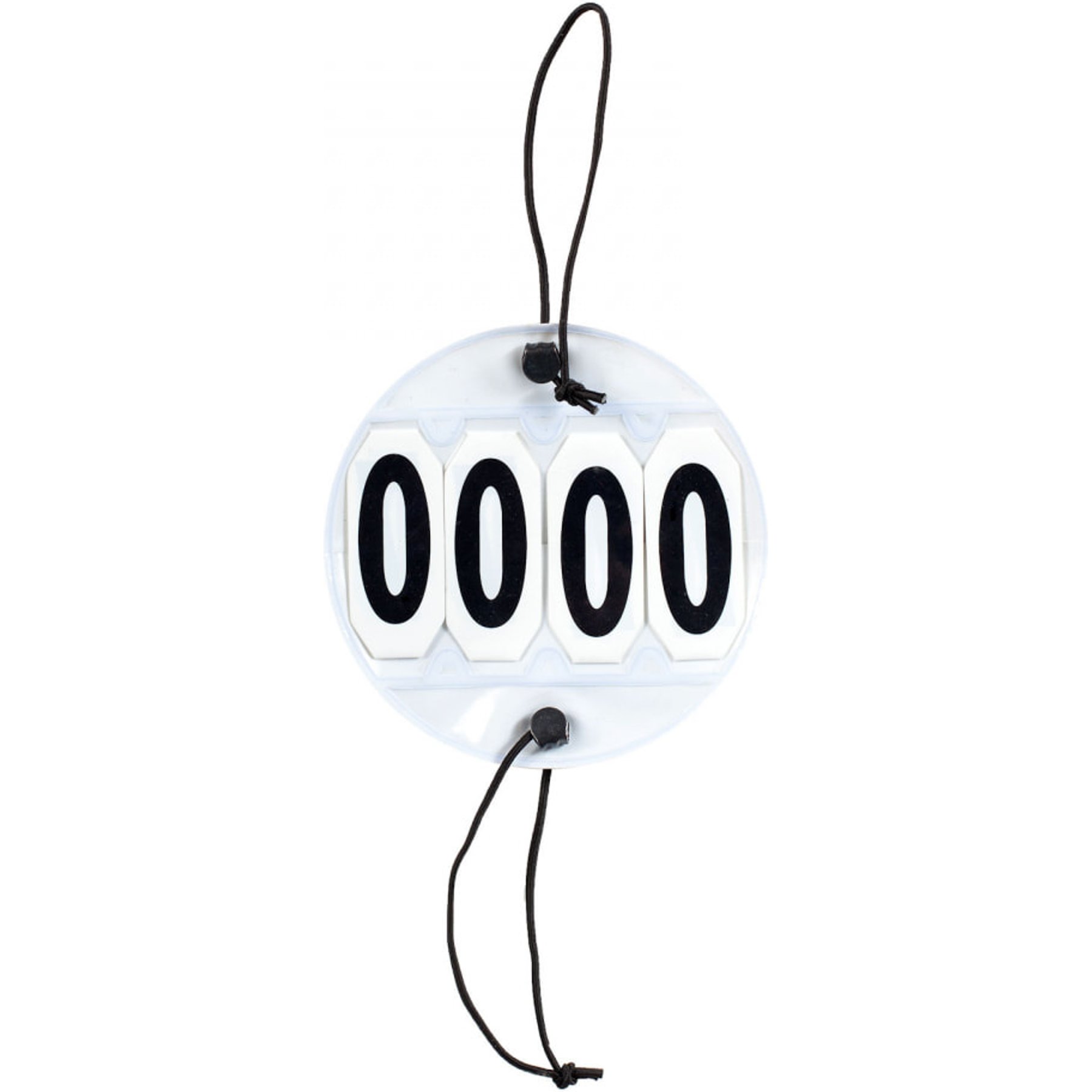 Horze 4 Digit Starting Numbers Horse Show Riding Accessories, Black/White