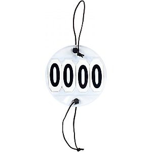 Horze 4 Digit Starting Numbers Horse Show Riding Accessories, Black/White