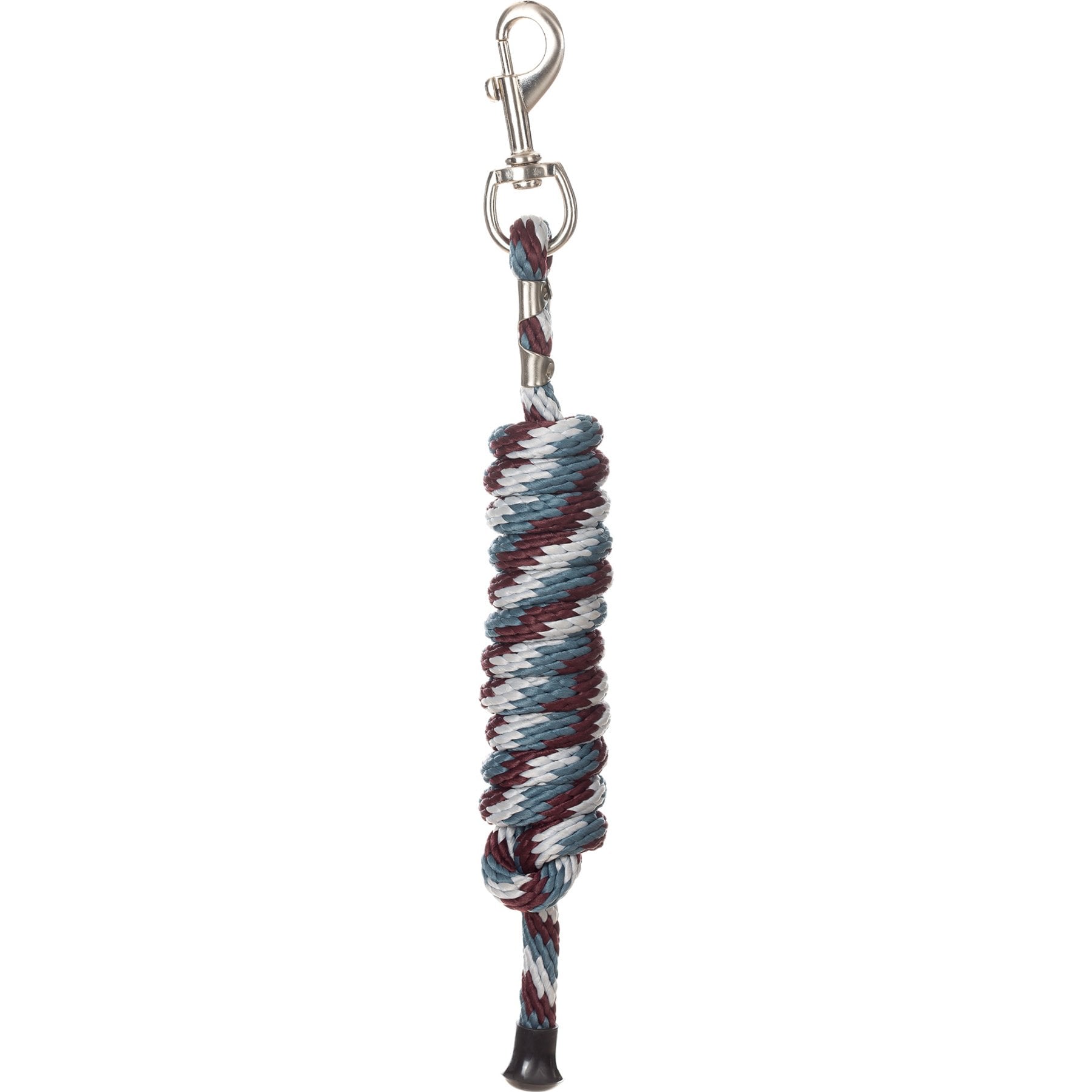 Equinavia Stella Poly Snap Horse Lead Rope, Wine Red/Mirage Blue/Silver Sconce Gray, 8-ft