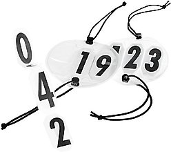 Horze Round Head Numbers Horse Show Riding Accessories, Black/White