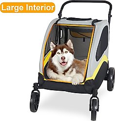 BingoPaw Foldable Dog & Cat Stroller, Grey, X-Large slide 2 of 9