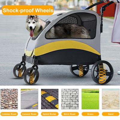 Show full view: BingoPaw Foldable Dog & Cat Stroller, Grey, X-Large slide 4 of 11