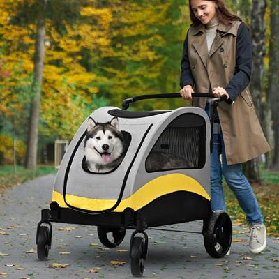 Show full view: BingoPaw Foldable Dog & Cat Stroller, Grey, X-Large slide 2 of 11
