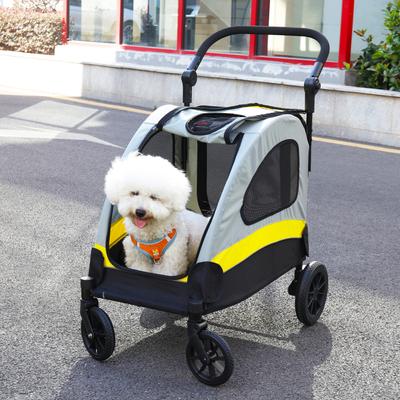 Show full view: BingoPaw Foldable Dog & Cat Stroller, Grey, Medium slide 2 of 11