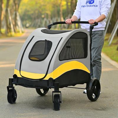 Show full view: BingoPaw Foldable Dog & Cat Stroller, Grey, Medium slide 8 of 11