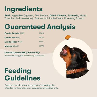 Show full view: Jinx Beef & Cheese Layers Jerky Dog Treats, 5-oz bag slide 7 of 11