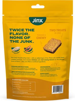 Show full view: Jinx Chicken & Bacon Layers Jerky Dog Treats, 5-oz bag slide 10 of 11