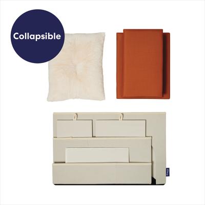 Show full view: Frisco Cat & Dog Collapsible Stairs with Storage and Built-in Bed, Cream, 3-step slide 5 of 9