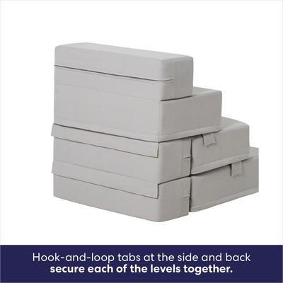 Show full view: Frisco Modular Foam Cat & Dog Stairs, Gray, 4-step slide 5 of 9