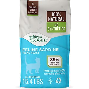 Nature's Logic 100% Natural Feline Sardine Meal Feast All Life Stages Dry Cat Food, 15.4-lb bag