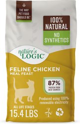 Nature's Logic 100% Natural Feline Chicken Meal Feast All Life Stages Dry Cat Food, 15.4-lb bag