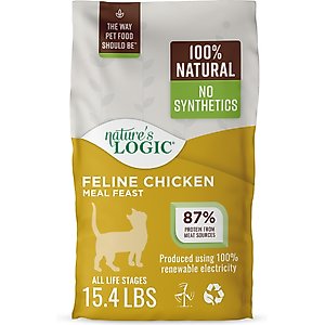 Nature's Logic 100% Natural Feline Chicken Meal Feast All Life Stages Dry Cat Food, 15.4-lb bag