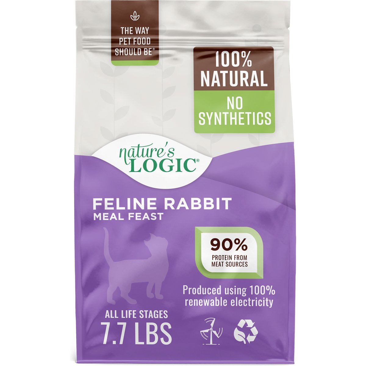 Nature's Logic 100% Natural Feline Rabbit Meal Feast All Life Stages Dry Cat Food, 7.7-lb bag