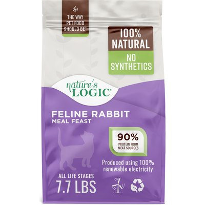 Nature's Logic Nature's Logic 100% Natural Feline Rabbit Meal Feast All Life Stages Dry Cat Food, 7.7-lb bag