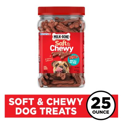 Show full view: Milk-Bone Real Bacon Soft & Chewy Dog Treats, 25-oz canister slide 3 of 11