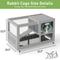 Show in main carousel: Coziwow Indoor/Outdoor Wooden Rabbit Hutch with Wheels, Grey slide 6 of 10