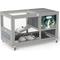 Show in main carousel: Coziwow Indoor/Outdoor Wooden Rabbit Hutch with Wheels, Grey slide 1 of 10