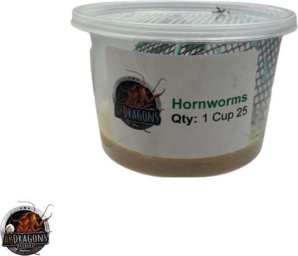 Show full view: ABDragons Live Hornworms Reptile, Bird, Fish & Small Pet Food, 50 count slide 5 of 7