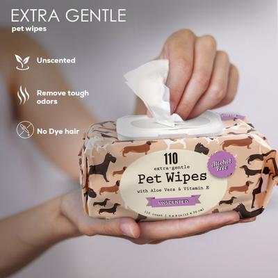 Show full view: Precious Tails Cleaning & Deodorizing Dog Grooming Wipes, Unscented, 110 count slide 6 of 7