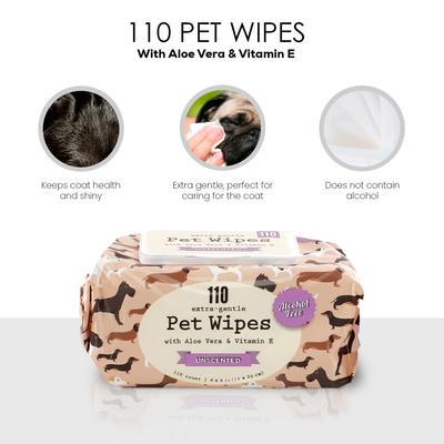 Show full view: Precious Tails Cleaning & Deodorizing Dog Grooming Wipes, Unscented, 110 count slide 5 of 7