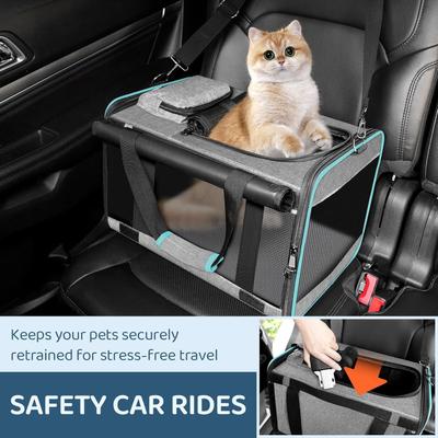 Show full view: Gapzer Airline Approved Soft-Sided Dog & Cat Carrier Bag, Grey, 17 x 11 x 11-in slide 8 of 8