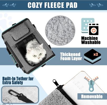 Show full view: Gapzer Airline Approved Dog & Cat Carrier Bag, Grey slide 5 of 8