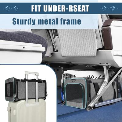 Show full view: Gapzer Airline Approved Dog & Cat Carrier Bag, Grey slide 3 of 8