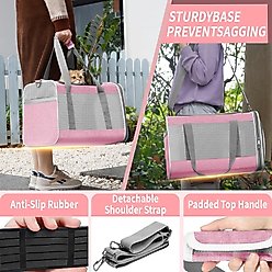 Gapzer Top Load Collapsible Soft-Sided Dog & Cat Carrier Bag, Pink slide 2 of 7