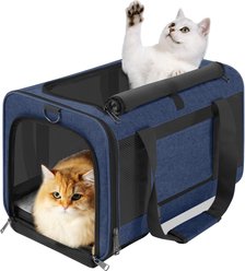 Gapzer Top Load Collapsible Soft-Sided Dog & Cat Carrier Bag, Navy