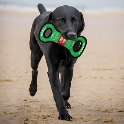 Show full view: Pets First New York Red Bulls Soccer Field Squeaky Dog Tug Toy slide 2 of 4