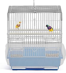 KNUTI Universal Bird Cage Seed Catcher Mesh Skirt Cover, White, 31.5 to 43-in