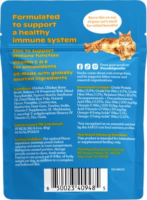 Show full view: Made by Nacho Digestive Support Chicken Puree with Bone Broth + Immune Support Chicken Puree with Bone Broth Wet Cat Food Topper slide 7 of 9
