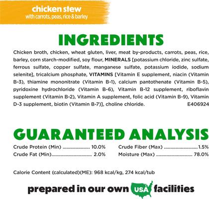 Show full view: Purina Beneful Freshly Prepared Meals Chicken Stew with Rice, Carrots, Peas & Barley Wet Dog Food, 10-oz, case of 8 slide 7 of 12