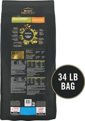 Show full view: Purina Pro Plan Adult Weight Management Shredded Blend Chicken & Rice Formula Dry Dog Food, 34-lb bag slide 3 of 12