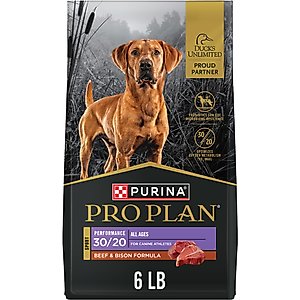 Purina Pro Plan Sport Performance All Life Stages High-Protein 30/20 Beef & Bison Formula Dry Dog Food, 6-lb bag